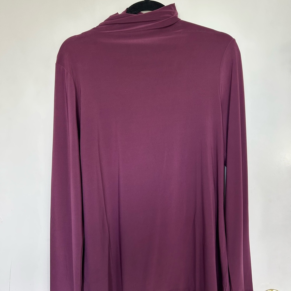 Halogen plum mock neck